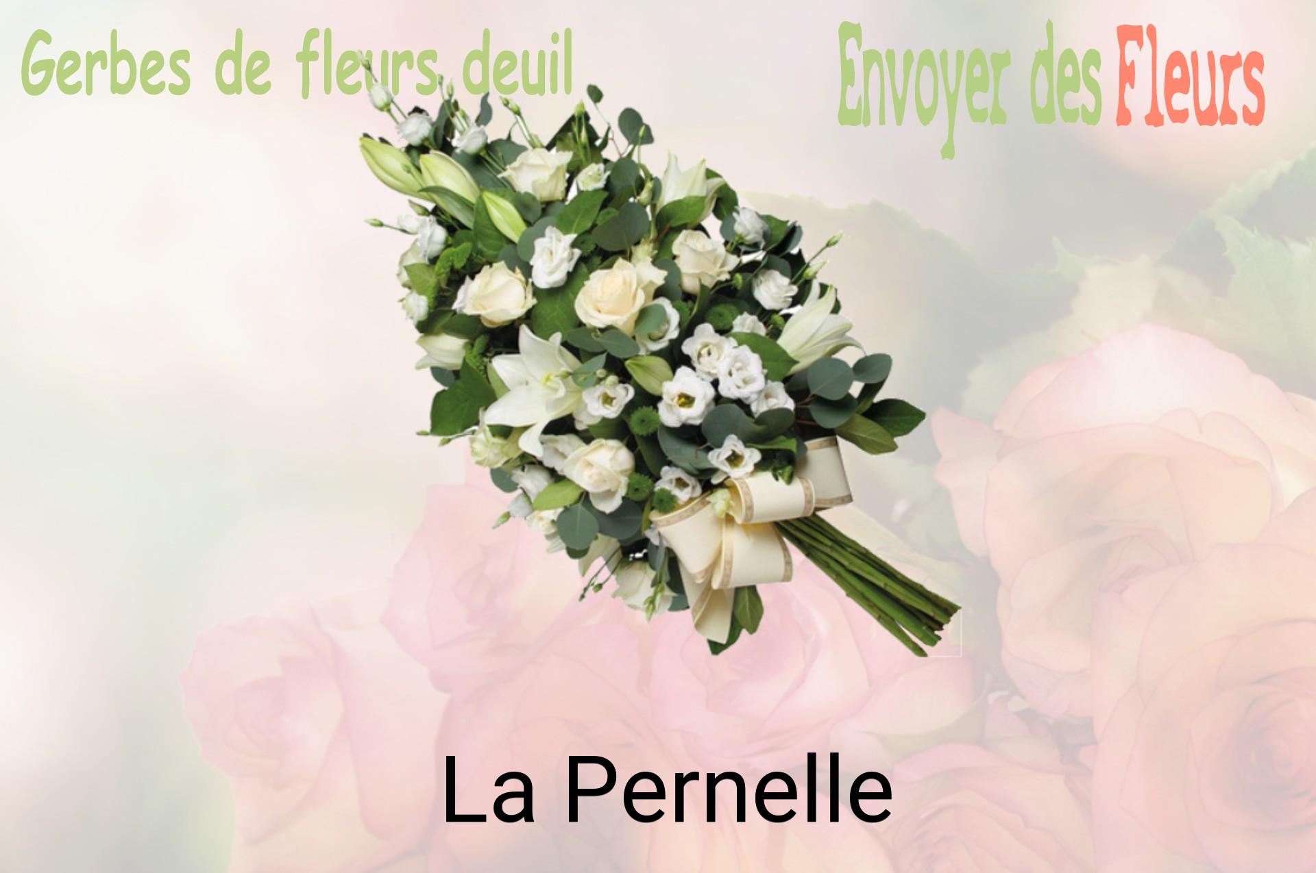Gerbe de fleurs de deuil livrée à La Pernelle